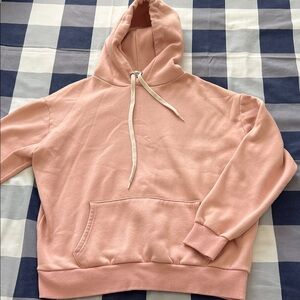 Salmon Pink Hoodie with Drawstring